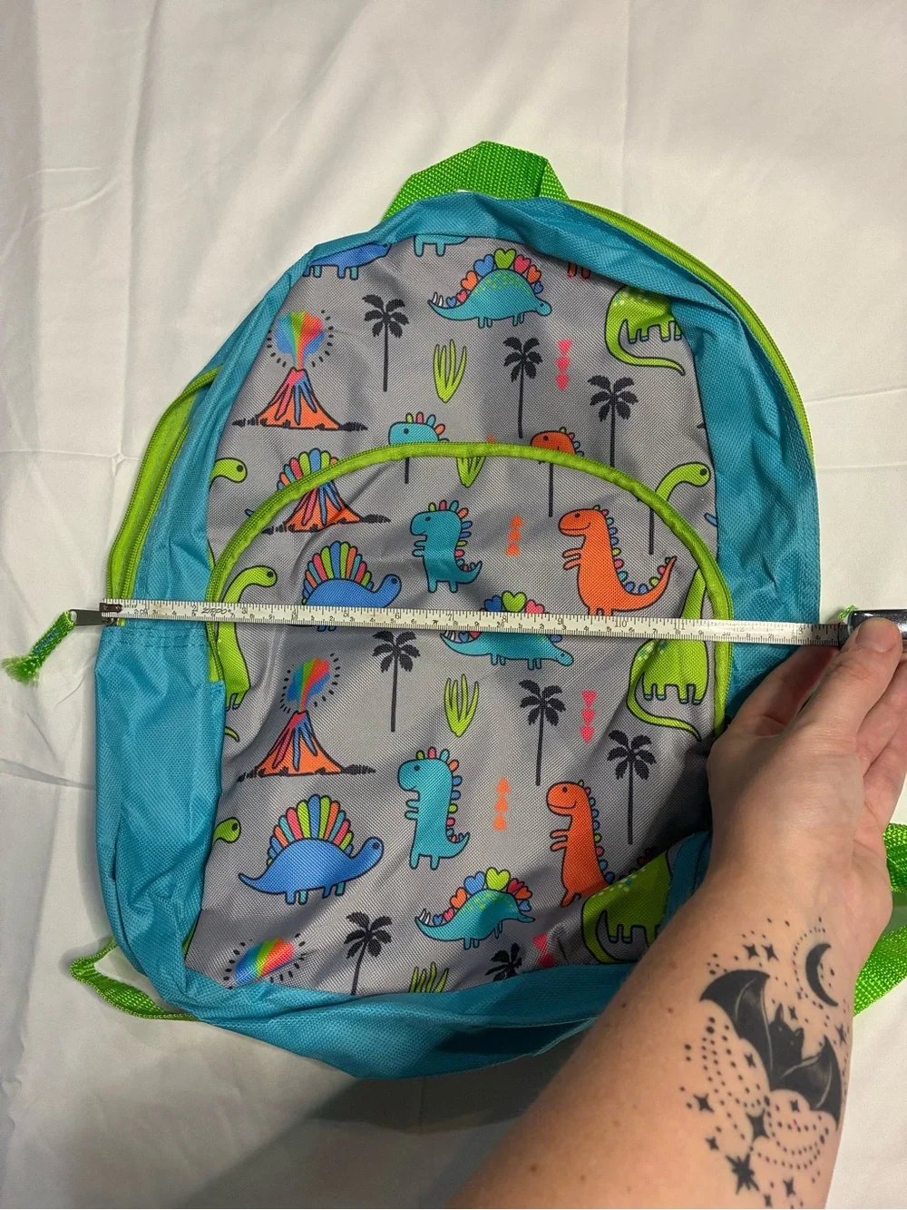 Kids Dinosaur Backpack Blue Green Gray School Preschool Book Bag